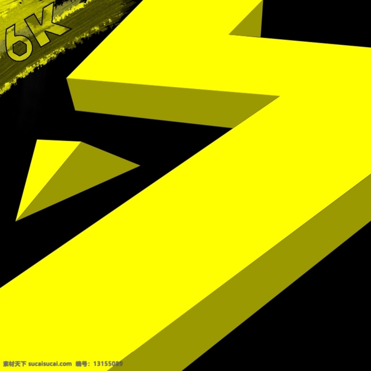 原创闪电设计 logo 闪电 6k 黄色