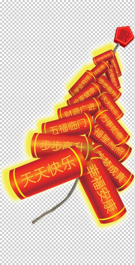 春节 节日 元素 中国风 春节元素 喜庆元素 鞭炮元素 鞭炮免扣素材 红色喜庆鞭炮 鞭炮透明背景 鞭炮组合 爆竹 花炮 礼炮