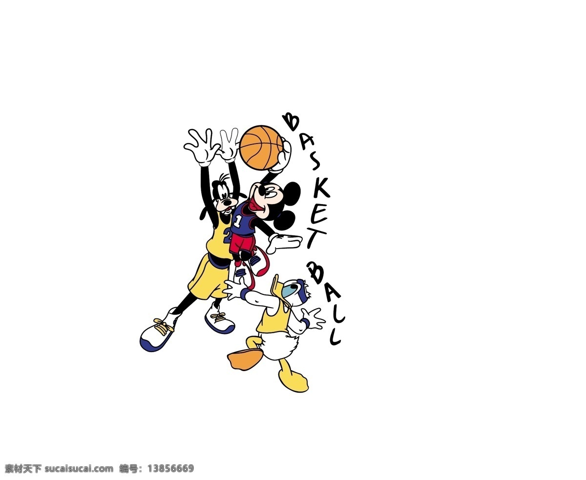 迪士尼打篮球 迪士尼 米奇 高飞 唐老鸭 basket 动漫动画