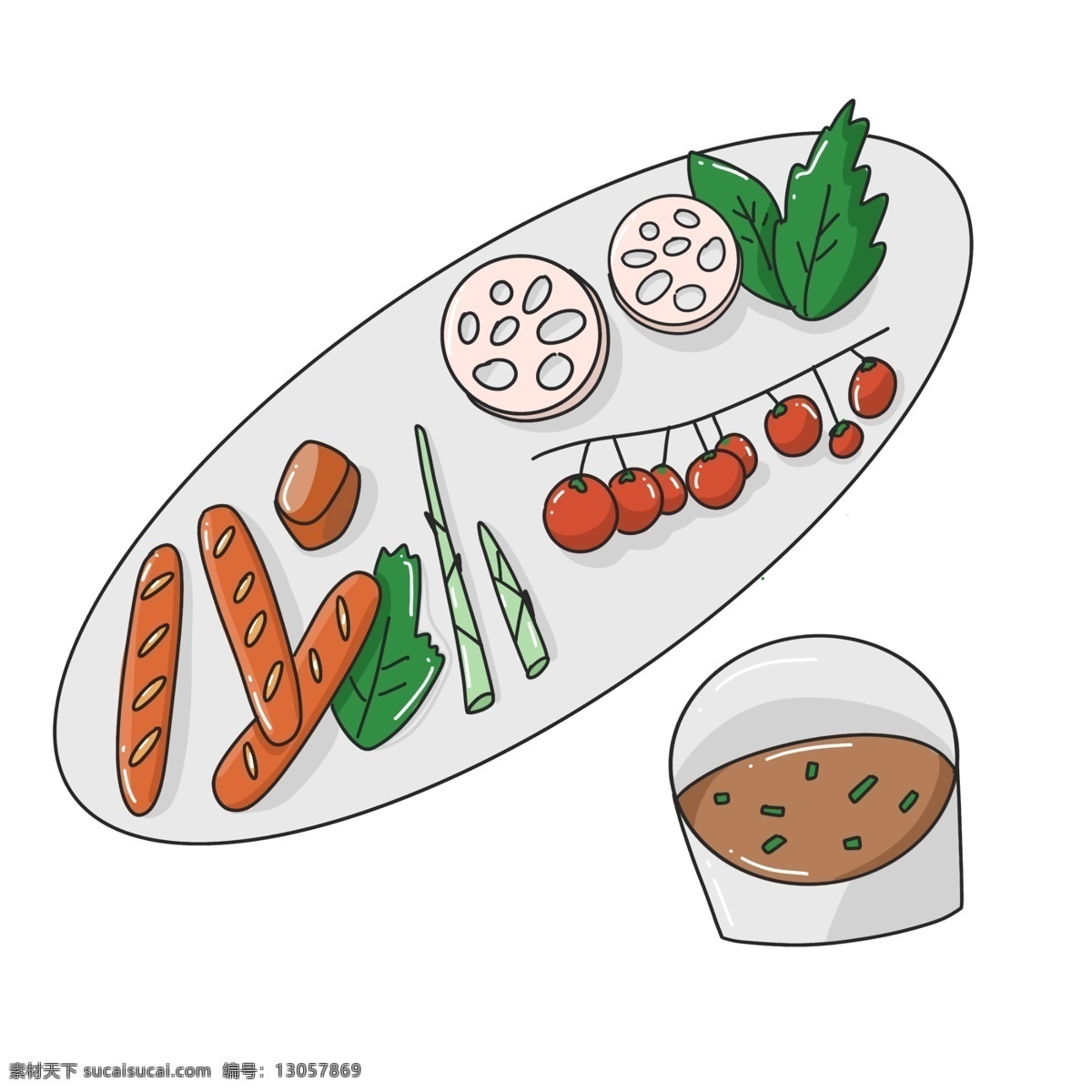 水果 肉类 烧烤 插画 红色的水果 卡通插画 美食插画 食品插画 烧烤插画 烤串插画 肉类的烧烤