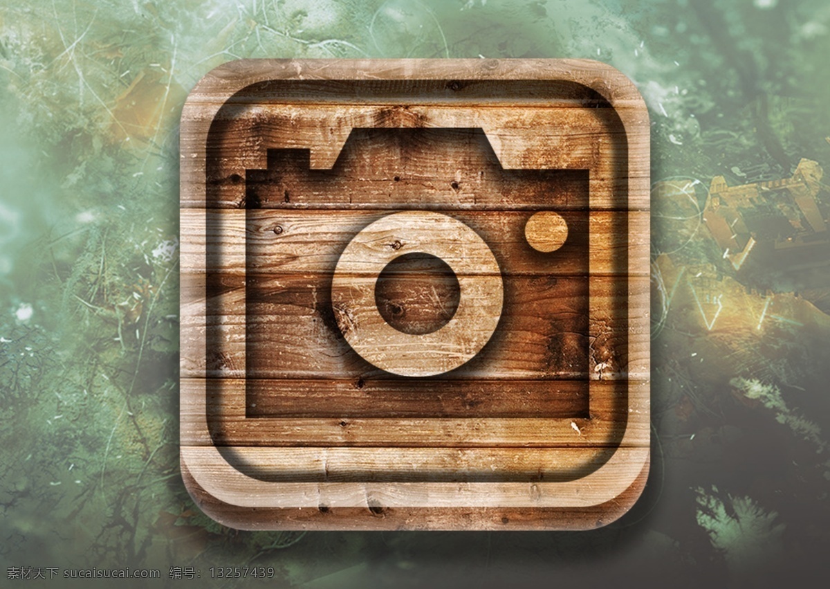 相机图标 ui app 图标 手机图标 木质 木纹 原创 创意 小清新图标 简洁 相机 拍摄 单反
