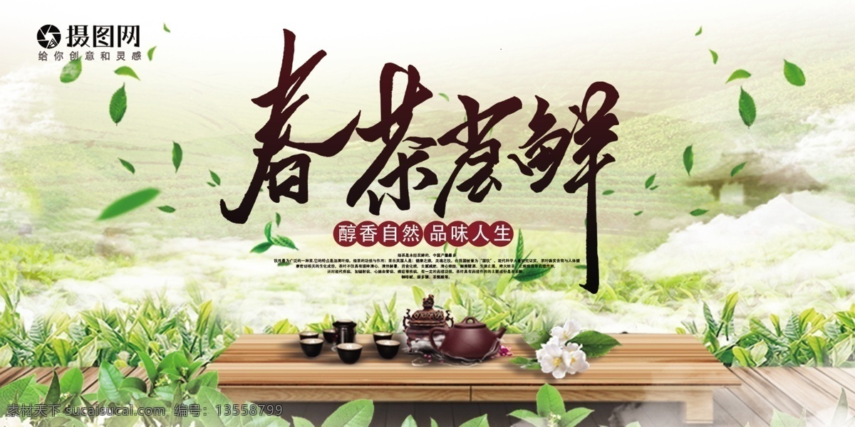 春茶 尝鲜 促销 展板 春茶尝鲜 茶 茶叶 茶韵 茶文化 展板设计 促销展板 春季促销 绿茶