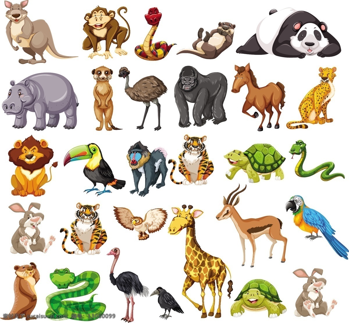 卡通动物素材 野生动物 手绘动物 动物 素描 手绘 卡通动物园 动物园 卡通 可爱动物 小动物 动物贴纸 生物世界
