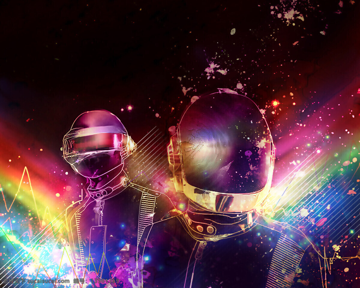 动漫人物 动漫 daft punk 蠢朋克 电音 人物 动漫动画