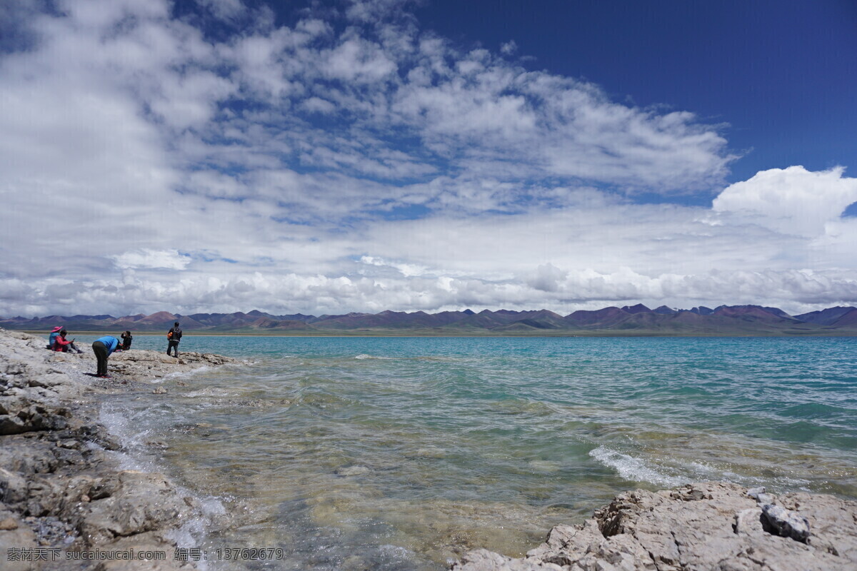 圣湖纳木错 西藏 纳木错 圣湖 高原 蓝天 高海拔 自然景观 山水风景
