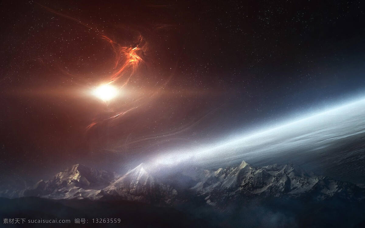 黑色 夜晚 山脉 背景 夜空 星空