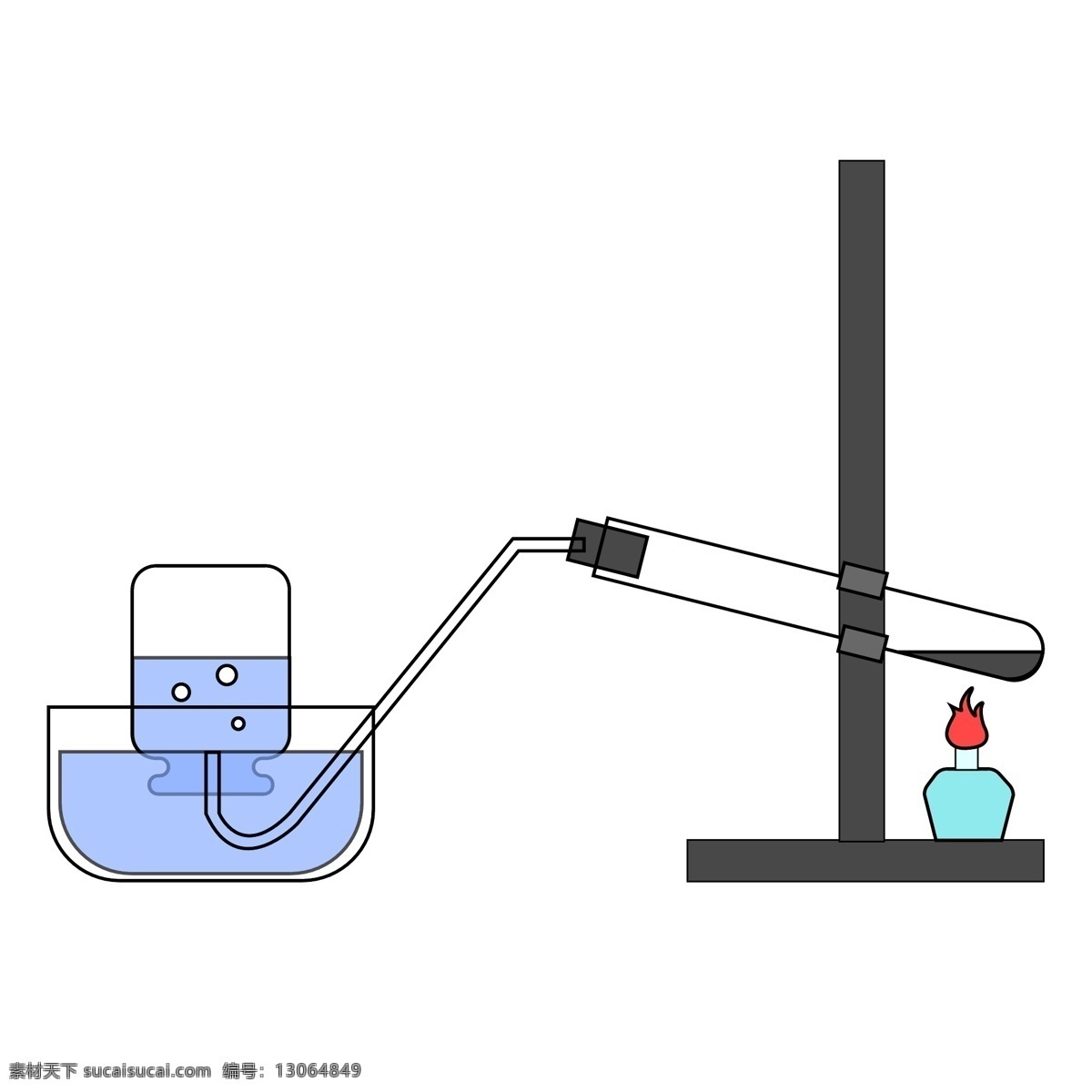 精美 化学实验 器材 实验台 卡通实验插画 实验器材 精美的器材 创意器材插画 酒精灯插画