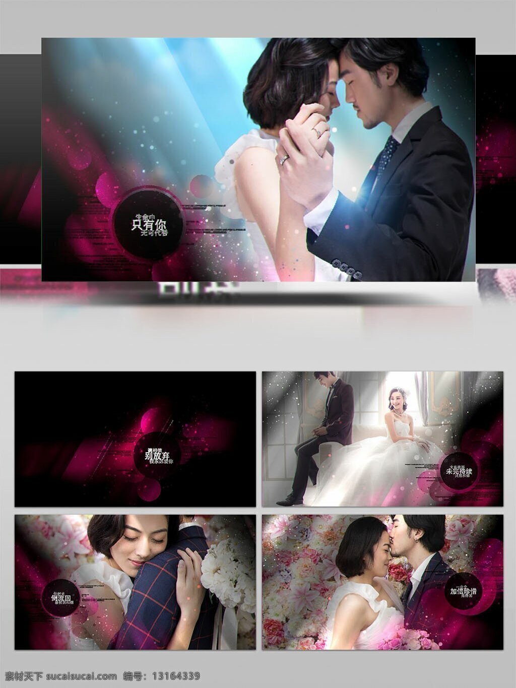 梦幻 紫色 粒子 装饰 婚礼 图像 展示 ae 模板 爱情 浪漫 甜蜜 图文展示