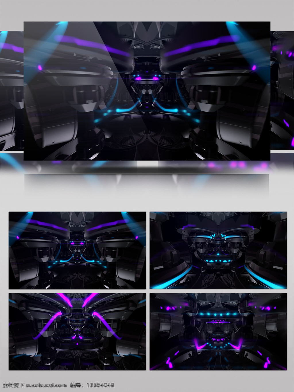 紫色 金属 科幻 视频 机械 宝座 视频素材 动态视频素材