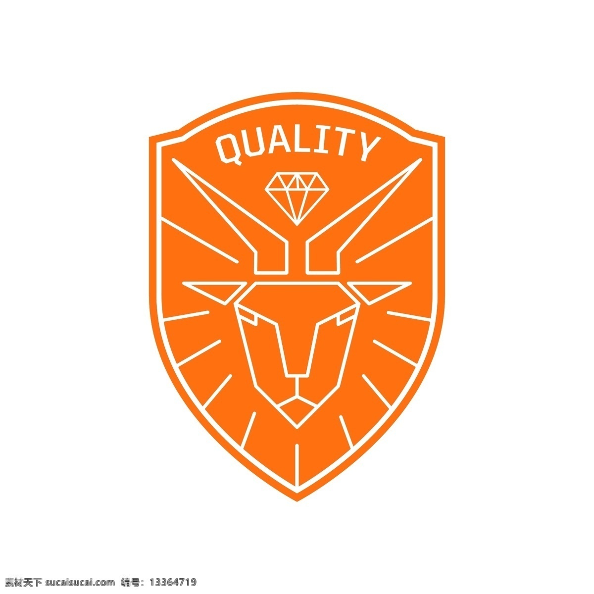 线条 羊头 logo 模板 品质 盾牌 商标 严肃