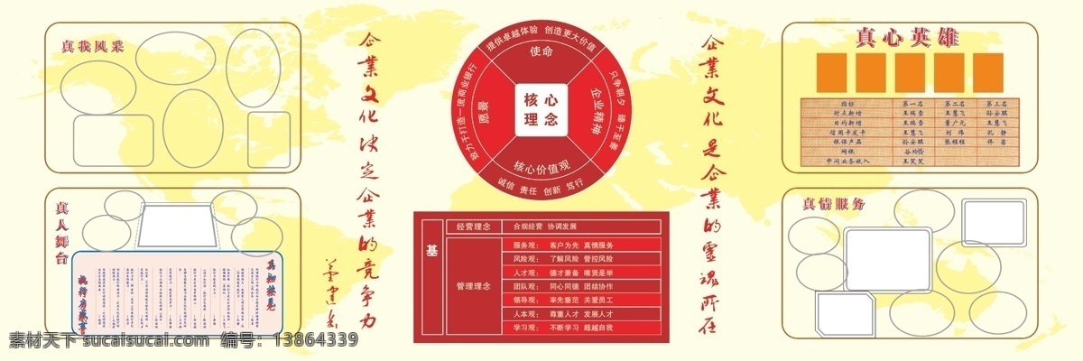 基本 理念 背景墙 核心理念 红色 黄色 企业文化墙 展板模板 基本理念 展模 广发 银行 企业 文化 墙 矢量 其他展板设计