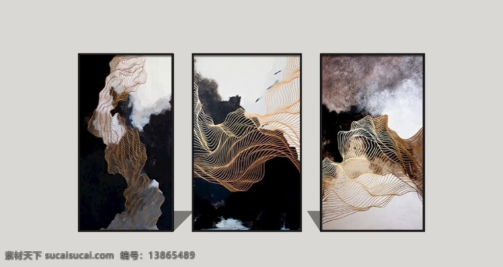 新中式装饰画 装饰画 挂画 画框 意境画 国画 山水画 意境山水画 新中式风格 新中式 效果图 室内设计 草图大师模型 草图大师 环境设计 skp