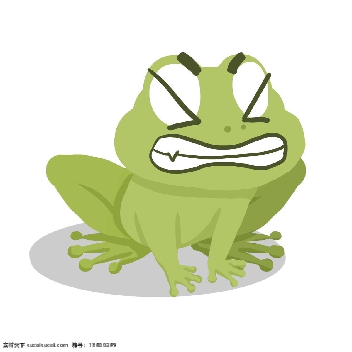 愤怒的青蛙 卡通的 表情包 发火
