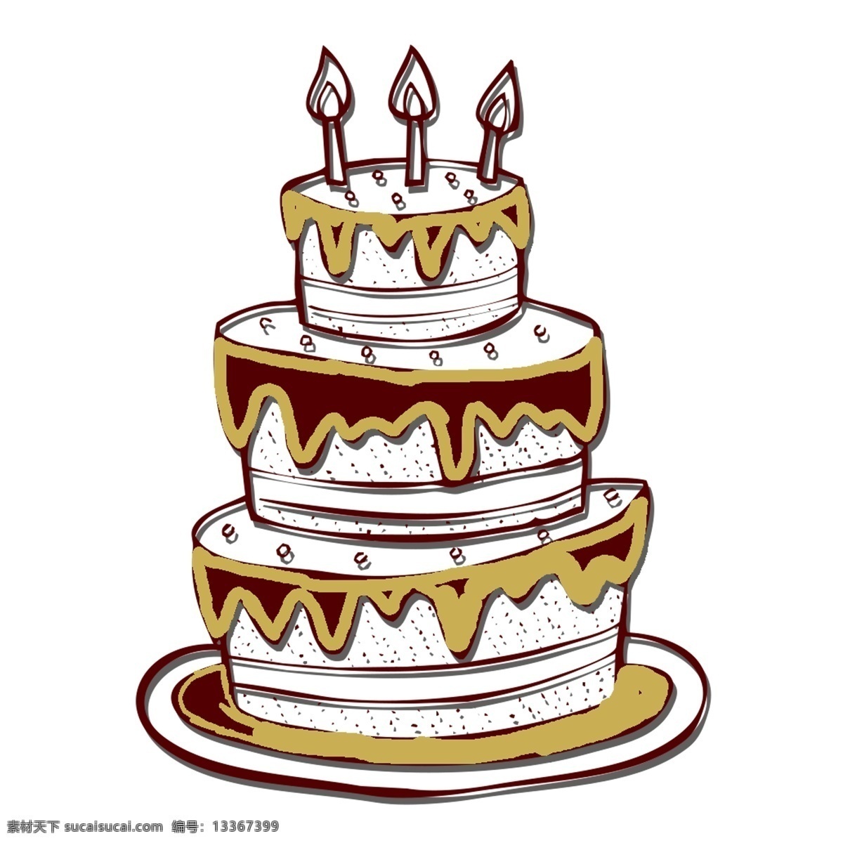 粉色 卡通 生日蛋糕 免 抠 元素 生日派对 手绘 奶油 甜品元素
