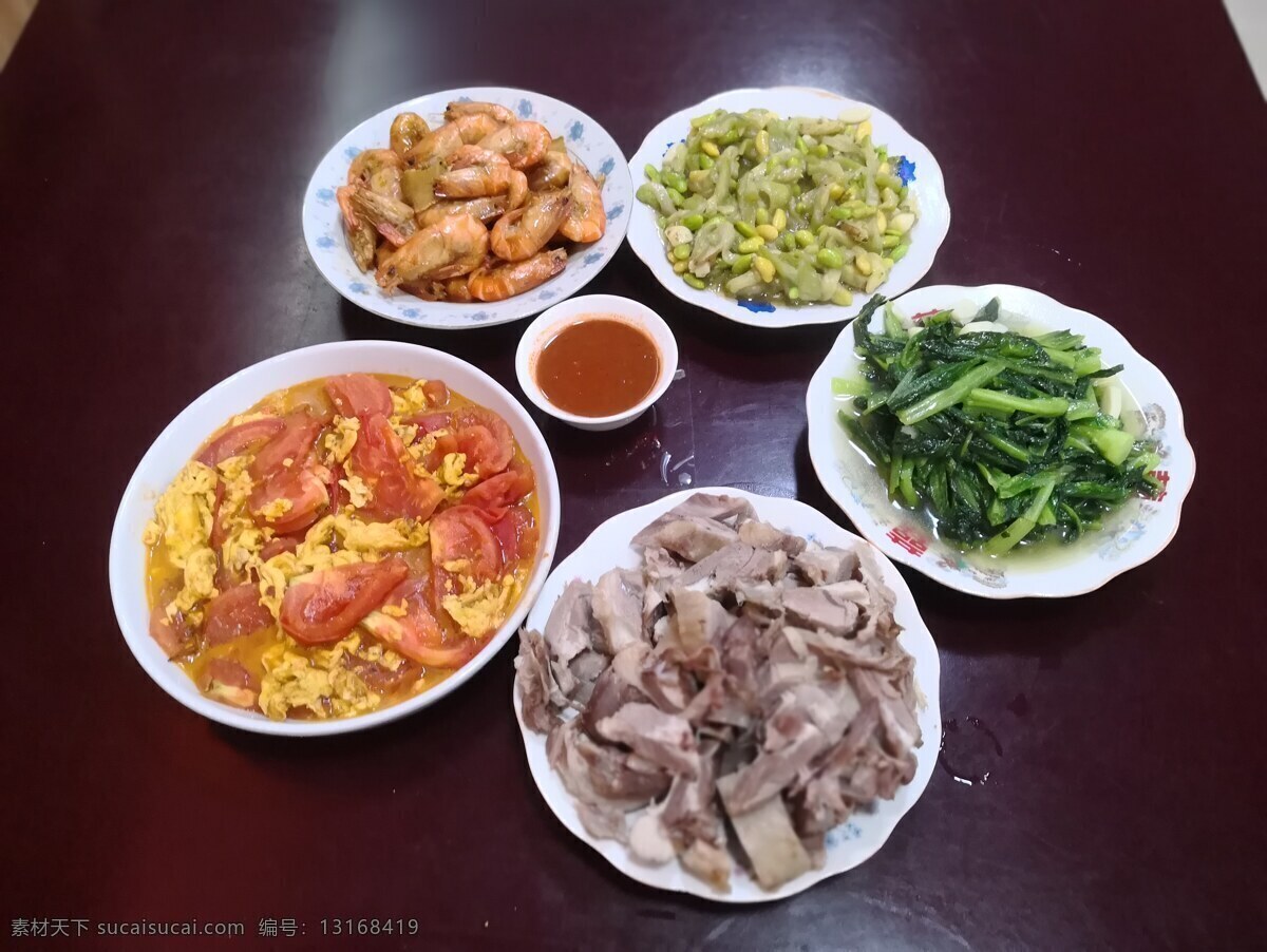 家常菜 茄子 绿叶子菜 番茄炒蛋 河虾 团圆 羊肉 美食 餐饮美食 传统美食