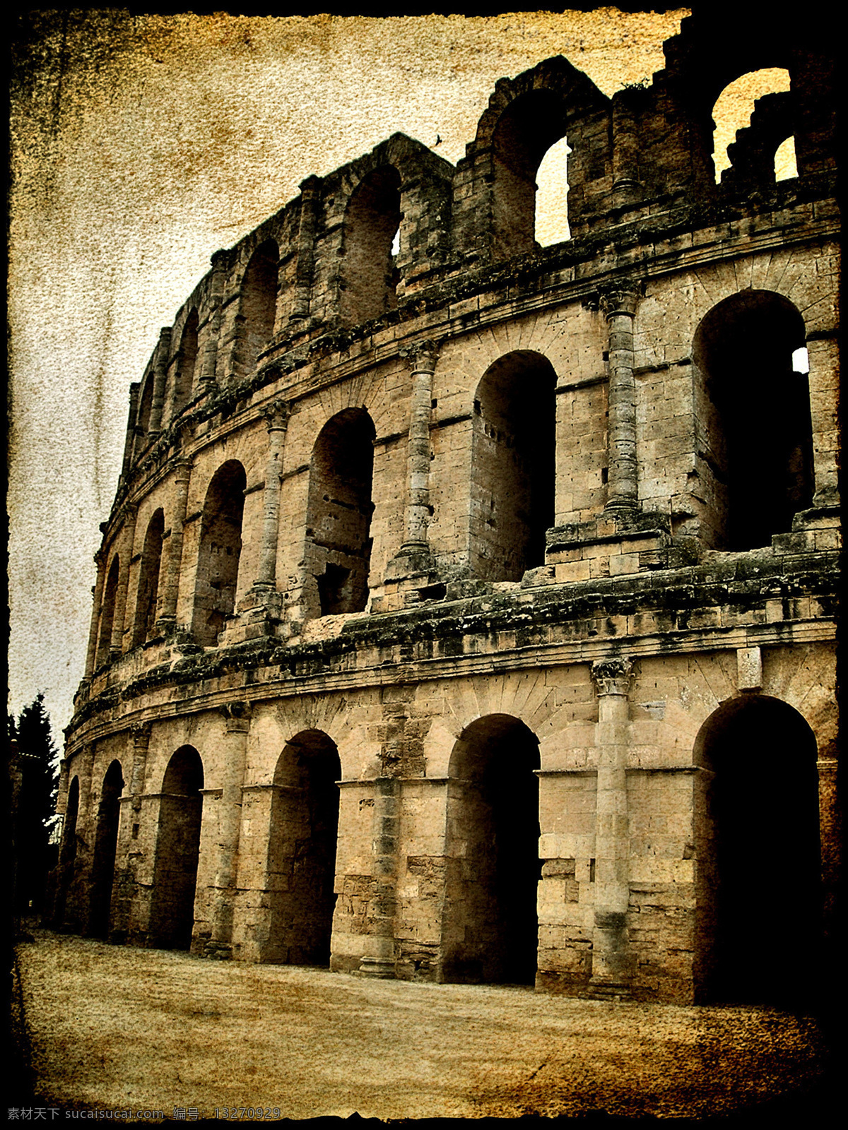 古老 罗马 斗兽场 高清 著名建筑 背景