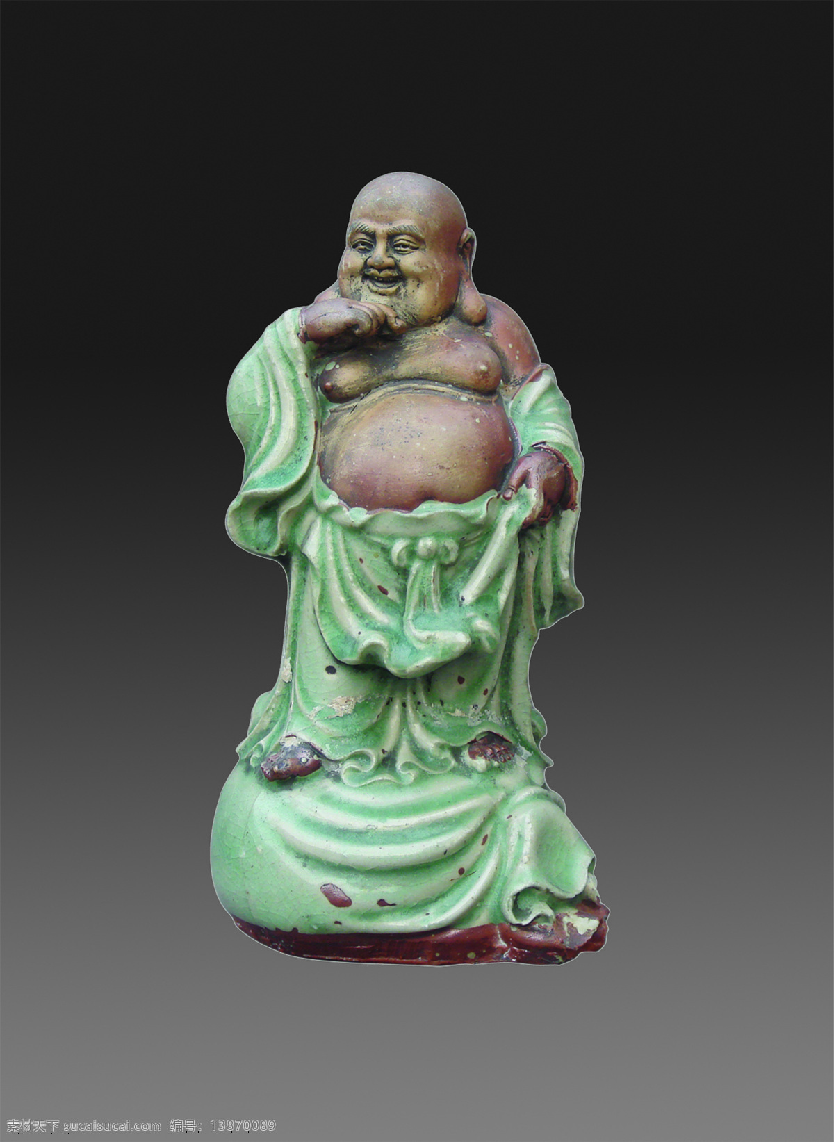 龙泉窑 青 釉 立 佛 瓷 塑 青釉立佛瓷塑 瓷塑 隋唐 大运河 出土文物 文物 传统文化 文化艺术