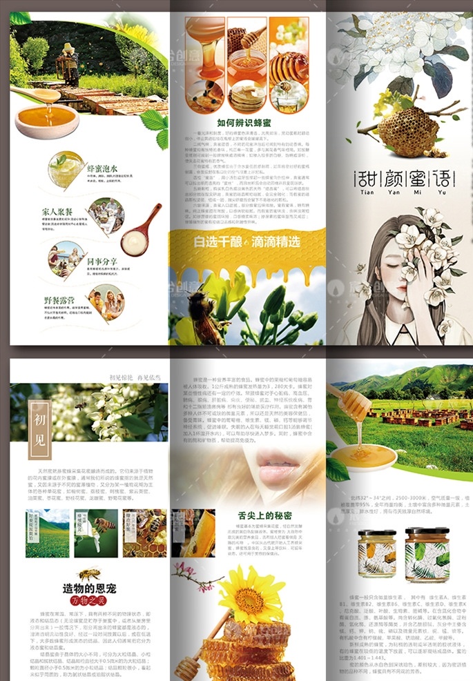 蜂蜜三折页 折页 三折页 折页模板 宣传折页 企业三折页 产品三折页 培训三折页 商业三折页 儿童三折页 幼儿园三折页 教育三折页 摄影三折页 三折页模板 广告三折页 培训班三折页 补习班三折页 美术班三折页 玩具三折页 dm宣传单 分层