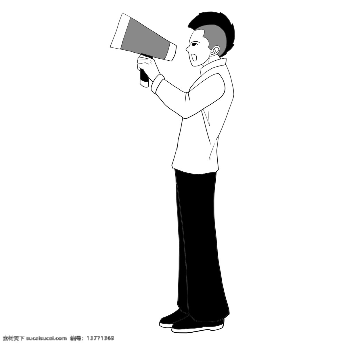矢量 大 喇叭 人 简笔画 扁平 手势 插画 拿着喇叭的手 广播 手绘 消息 通知