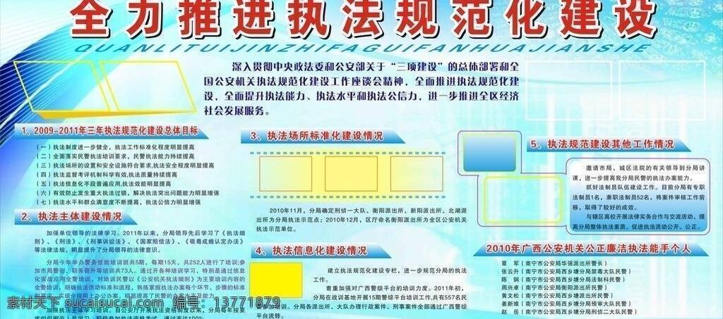 背景图 蓝色 展板 展板模板 照片模板设计 执法 规范化 建设 内容 照片 文字 排 板 等等 矢量 其他展板设计