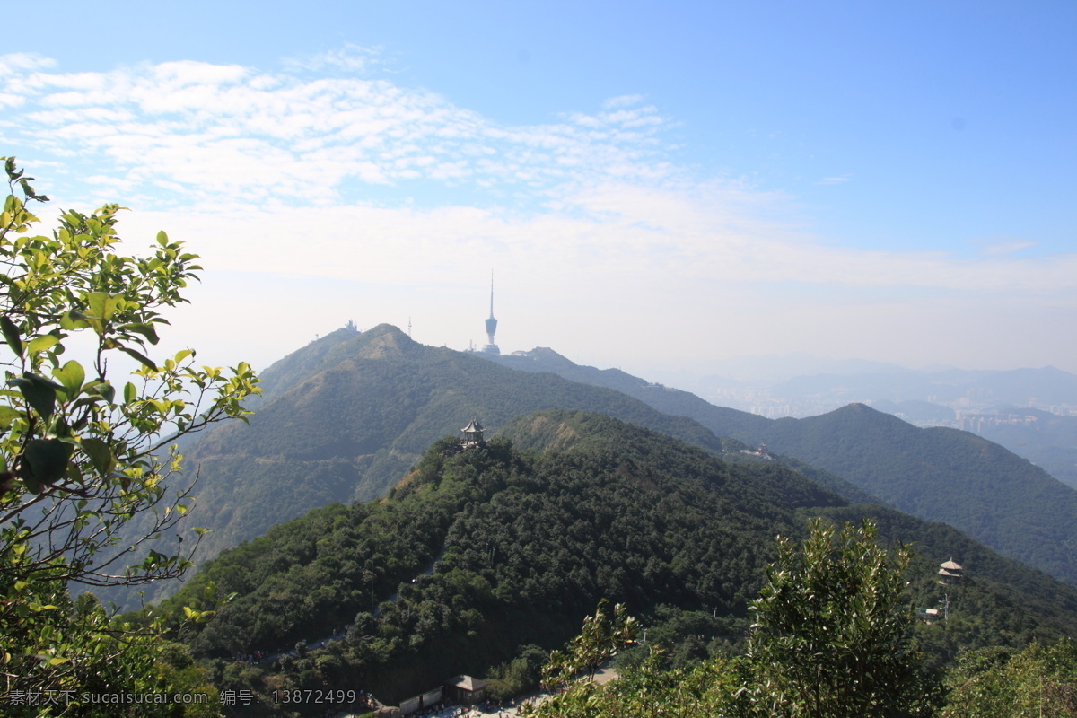 梧桐山风景 广东省 深圳市 梧桐山 大梧桐 秋季 山水风景 自然景观 白色