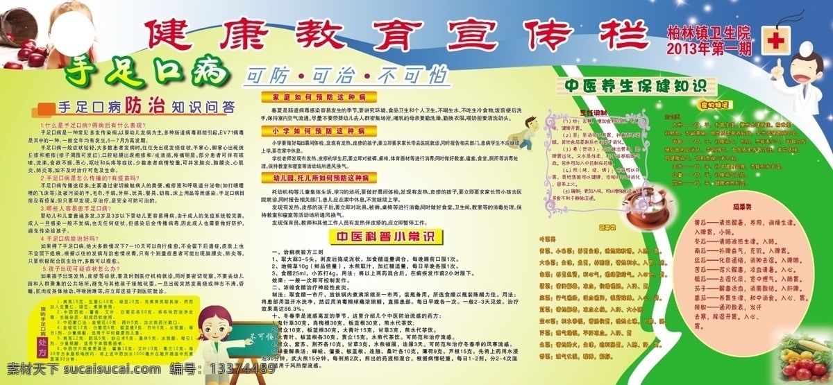 广告设计模板 健康教育 宣传栏 卡通医生 手足口病 源文件 展板模板 中医 模板下载 手足 口病 防治知识 预防 处方 中医科普知识 中医养生 海报 其他海报设计