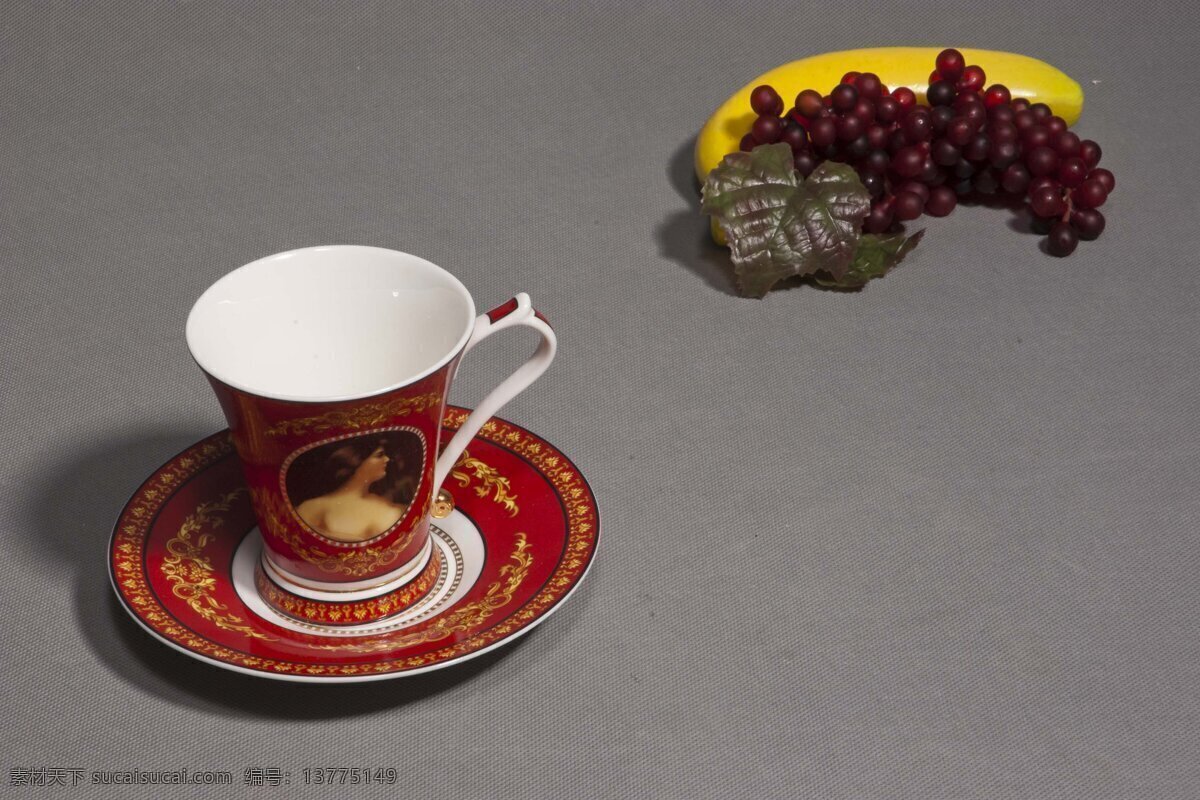 杯 杯子 餐具厨具 餐饮美食 茶杯 瓷 港式奶茶杯 酒店用品 欧式 陶瓷 红色 咖啡杯 红色杯 色釉 奶茶杯 陶瓷咖啡杯 香蕉 葡萄 家居装饰素材