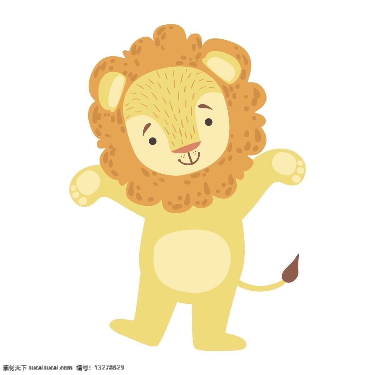 狮子 矢量狮子 手绘狮子 矢量卡通狮子 卡通动物 狮子卡通