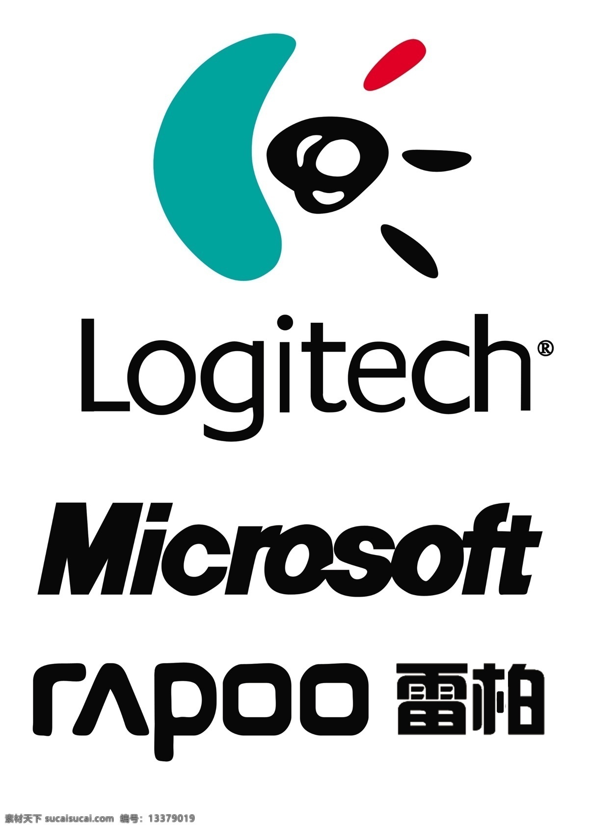 电脑标志 罗技 微软 雷柏 rapoo logitech 标志图标 公共标识标志