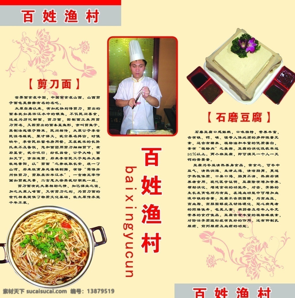 厨师简介 厨师人物 厨师简单介绍 背景花纹 酒店名称 分层 源文件