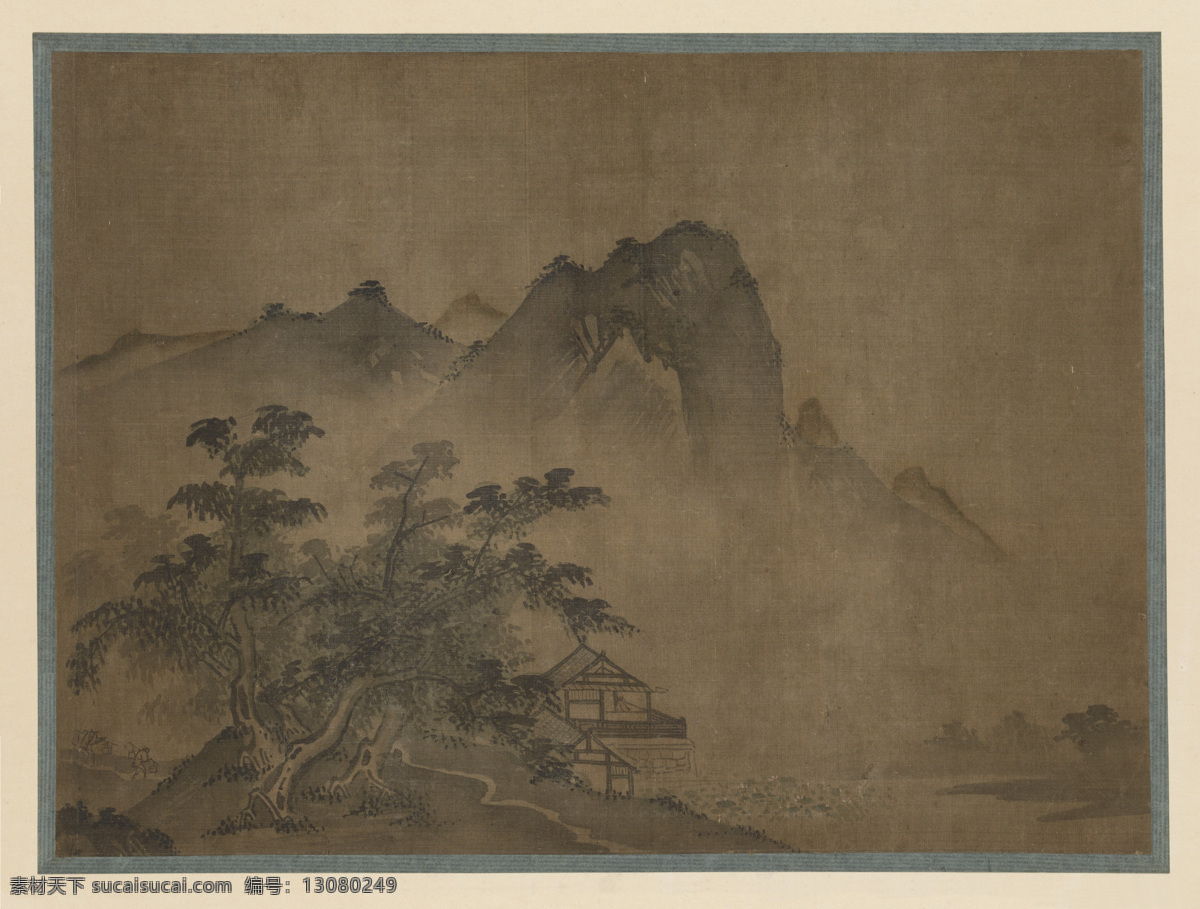 南宋 马远 山水图 古画 国画 古画小品 山水 宋元小品 文化艺术 绘画书法