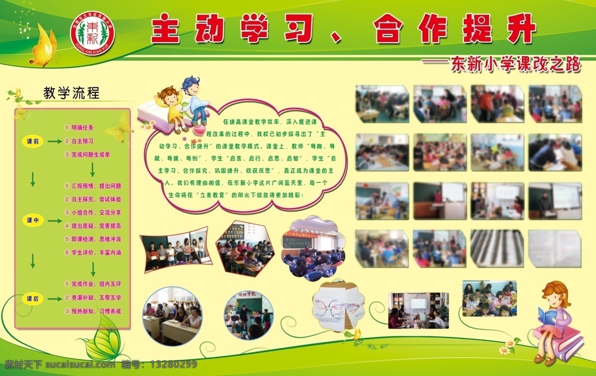 广告设计模板 流程图 学习 学校 学校展板 展板 模板下载 源文件 照片 展板模板 其他展板设计