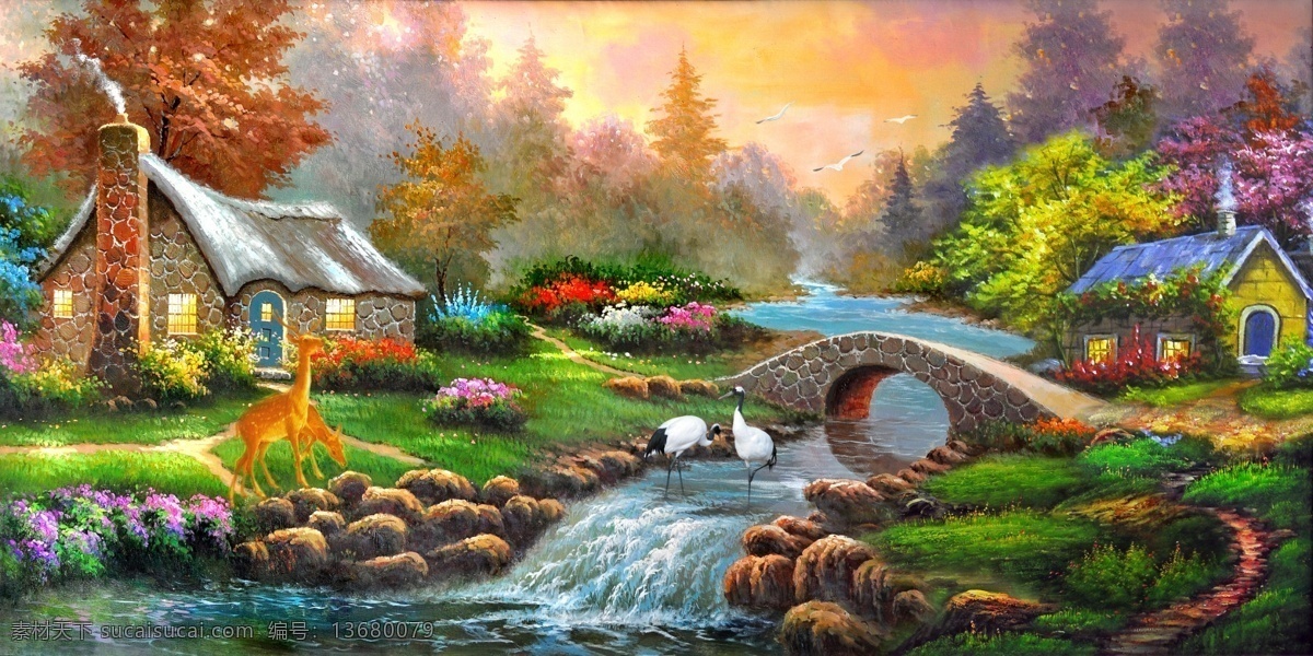 分层 碧水 灿烂 草坪 朝霞 大雁 房子 风景 油画 模板下载 油画风景 漂亮 山水 山水画 山水油画 油画山水 风景画 风景油画 瀑布 流水 河流 树 树林 红叶树 黄叶树 松树 鲜花 绿草 梅花鹿 仙鹤 远山 石头 茅屋 桥 小路 霞光 辉煌 祥云 云彩 世外桃园 奇山异水 人间仙境 长 画 类 源文件 家居装饰素材