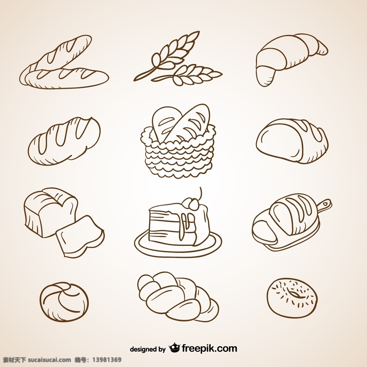线描食物 面包 矢量 诱人面包 好吃面包 矢量面包 卡通面包 插画面包 奶油面包 美味面包 各种面包 面包素材 面包切片 切片面包 长条面包 手绘 营养 美食 矢量面包素材 线条 手绘面包 生活百科 餐饮美食