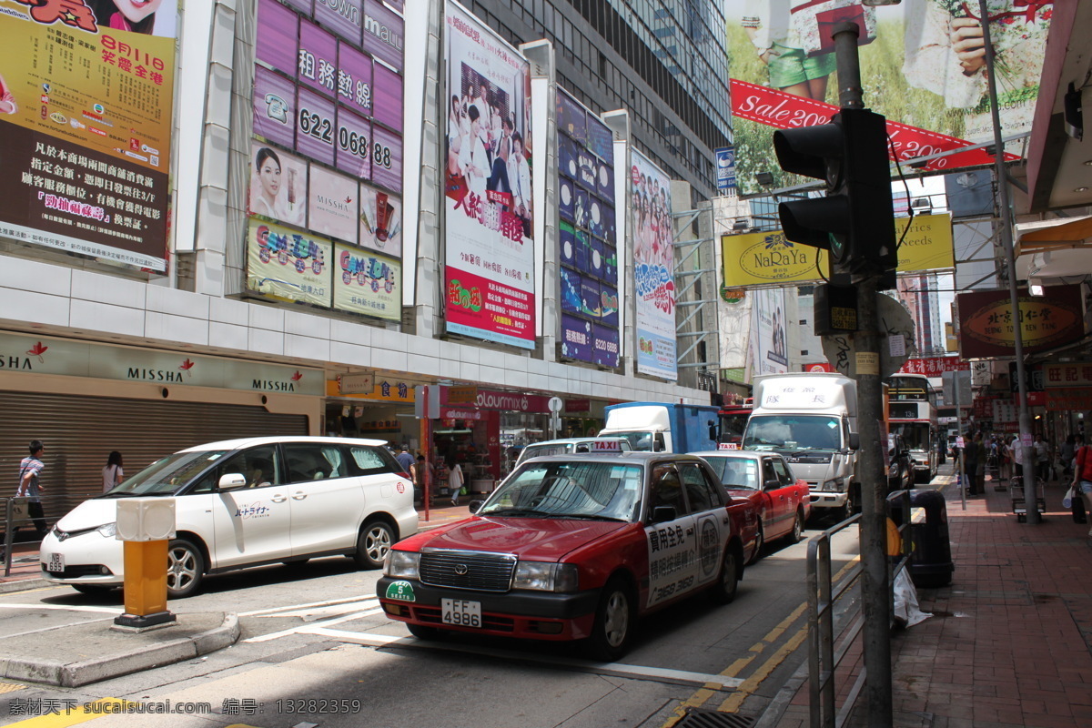 街头 出租车 广告牌 街角 商务场景 商务金融 香港 街头出租车 taxi psd源文件