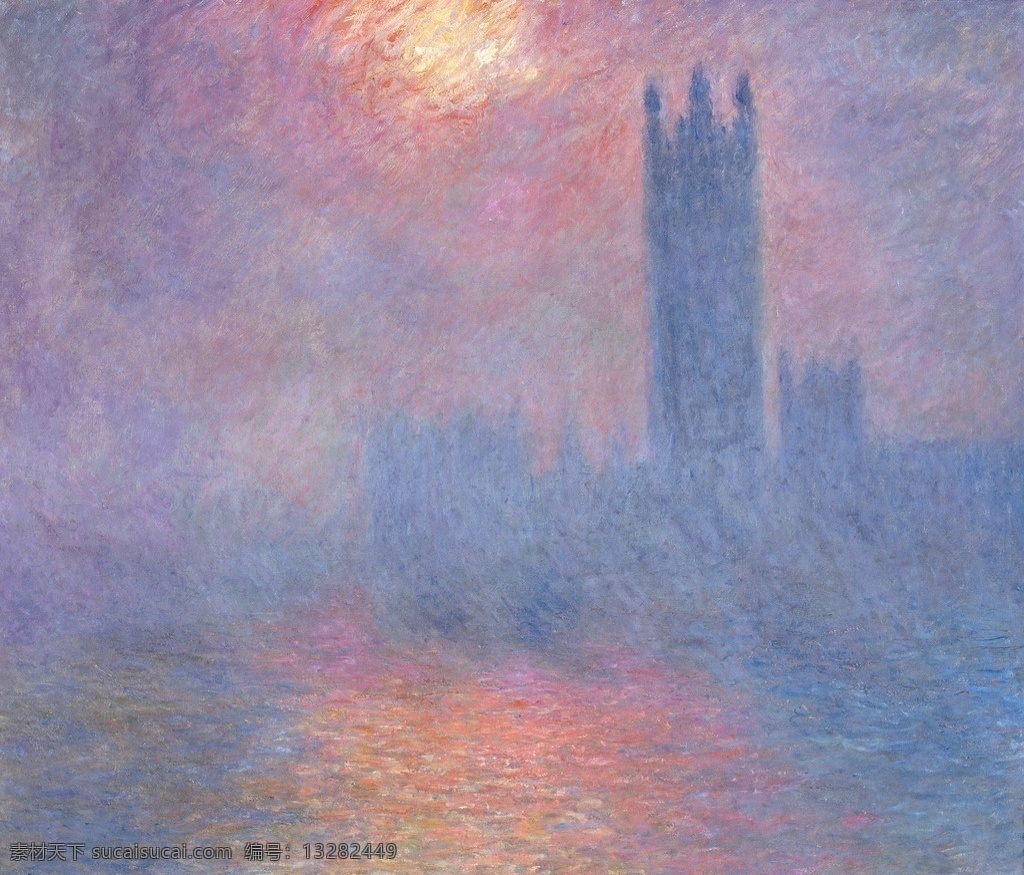 莫奈油画 莫奈 油画 风景油画 夕阳 大师油画 印象派油画 莫奈高清 文化艺术 绘画书法