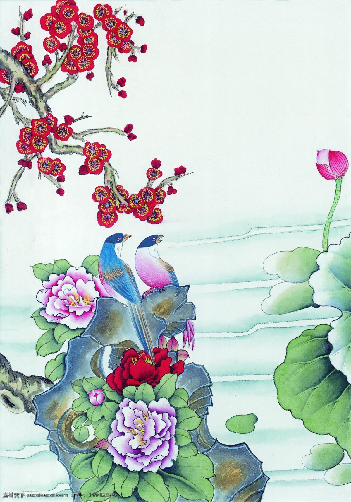 水彩 花鸟 国画 全集 共 花 鸟 水彩花鸟国画 摄影图库 文化艺术 美术绘画 设计图库