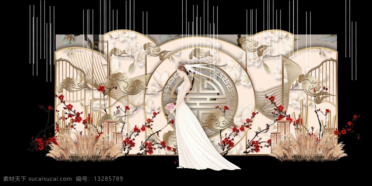 婚礼背景 卡通婚礼 婚礼人物 婚礼 背景布 结婚 情侣 浪漫婚礼 浪漫情侣 浪漫恋人 恋人 求婚