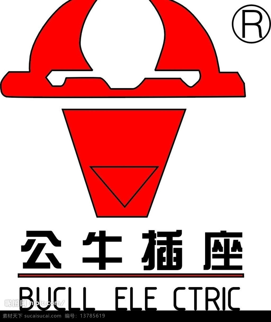 公牛插座 标志 标识标志图标 企业 logo 矢量图库