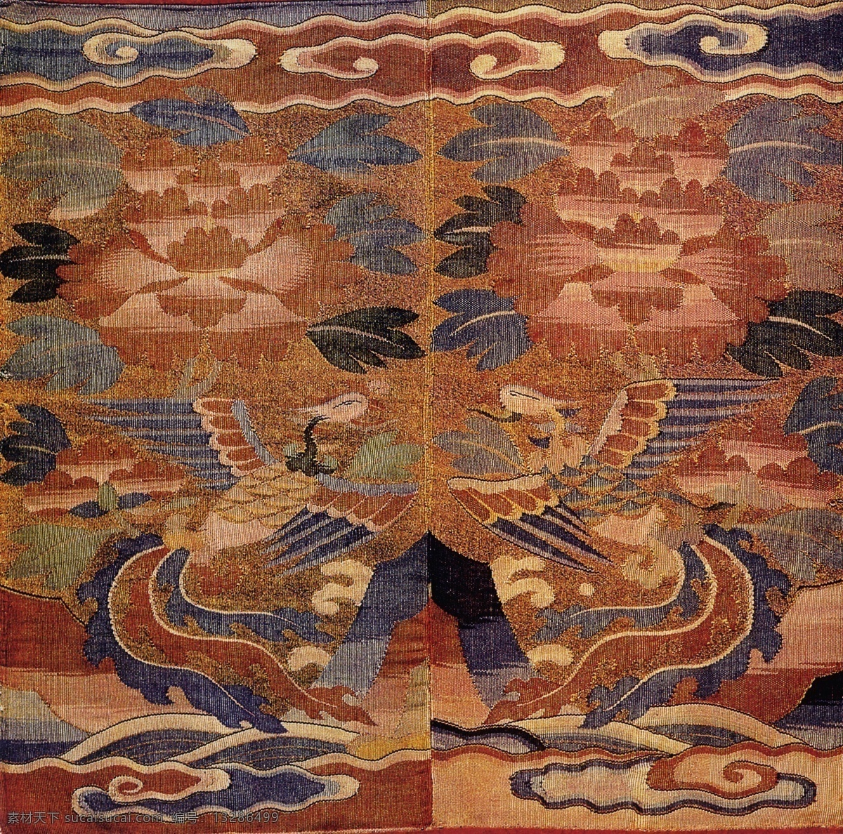 龙凤呈祥 分层 源文件 古画图片 花边 花纹 民间艺术 仙鹤图 中国 传统 元素 整合 中华刺绣 文化艺术