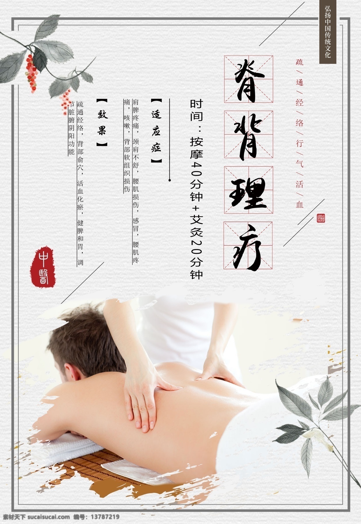 脊背理疗 养生 乳腺舒通 中医 手册 画册