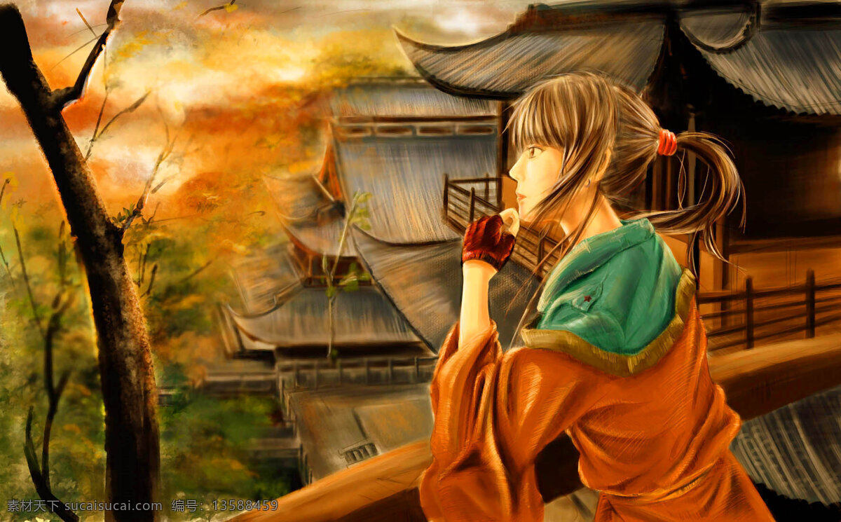 动漫 女性人物 油画 油画写生 卡通动漫美女 卡通插画 卡通女孩 人物油画 绘画艺术 装饰画 书画文字 文化艺术