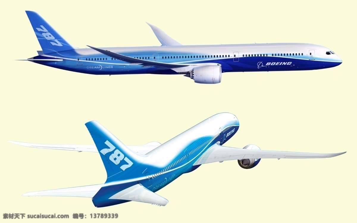 客机 boeing 飞机 波音 波音787 大型客机 航空 分层 源文件