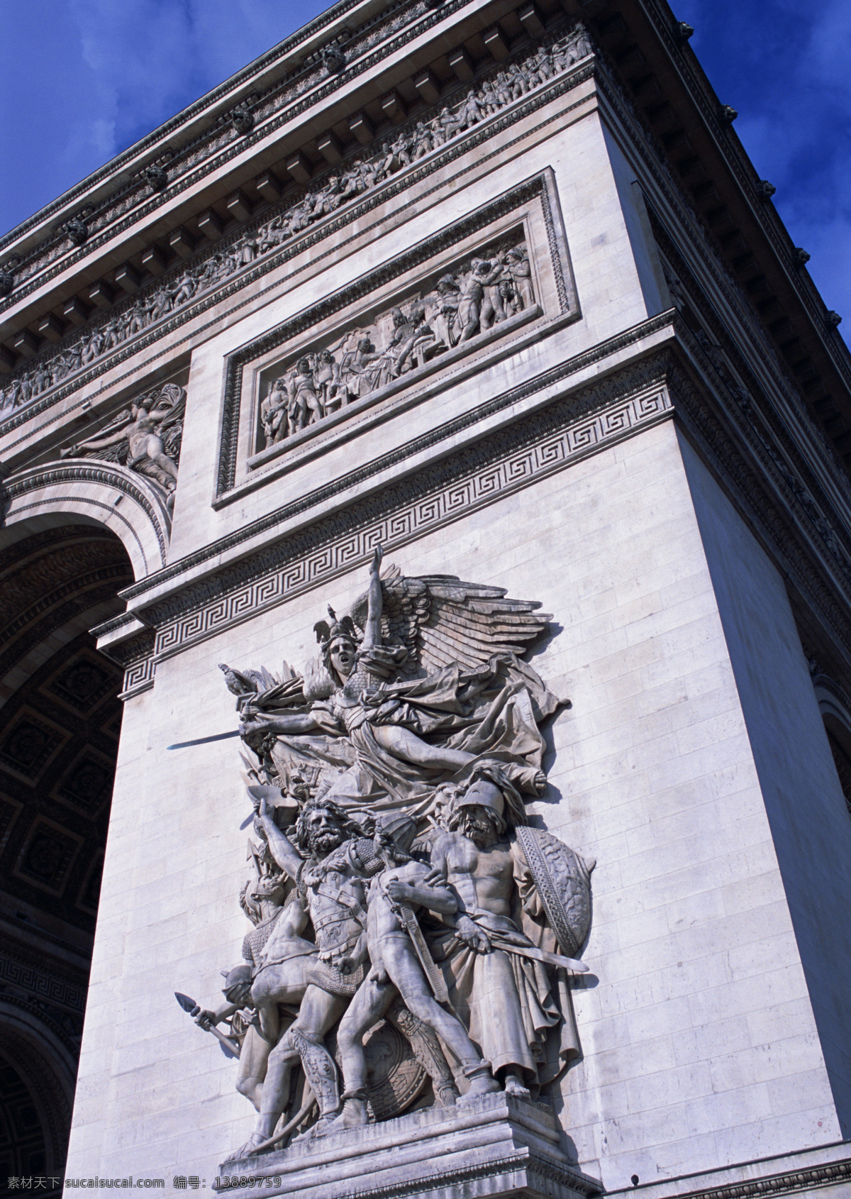 比例115 巴黎风景 建筑雕塑 柱子 黑色