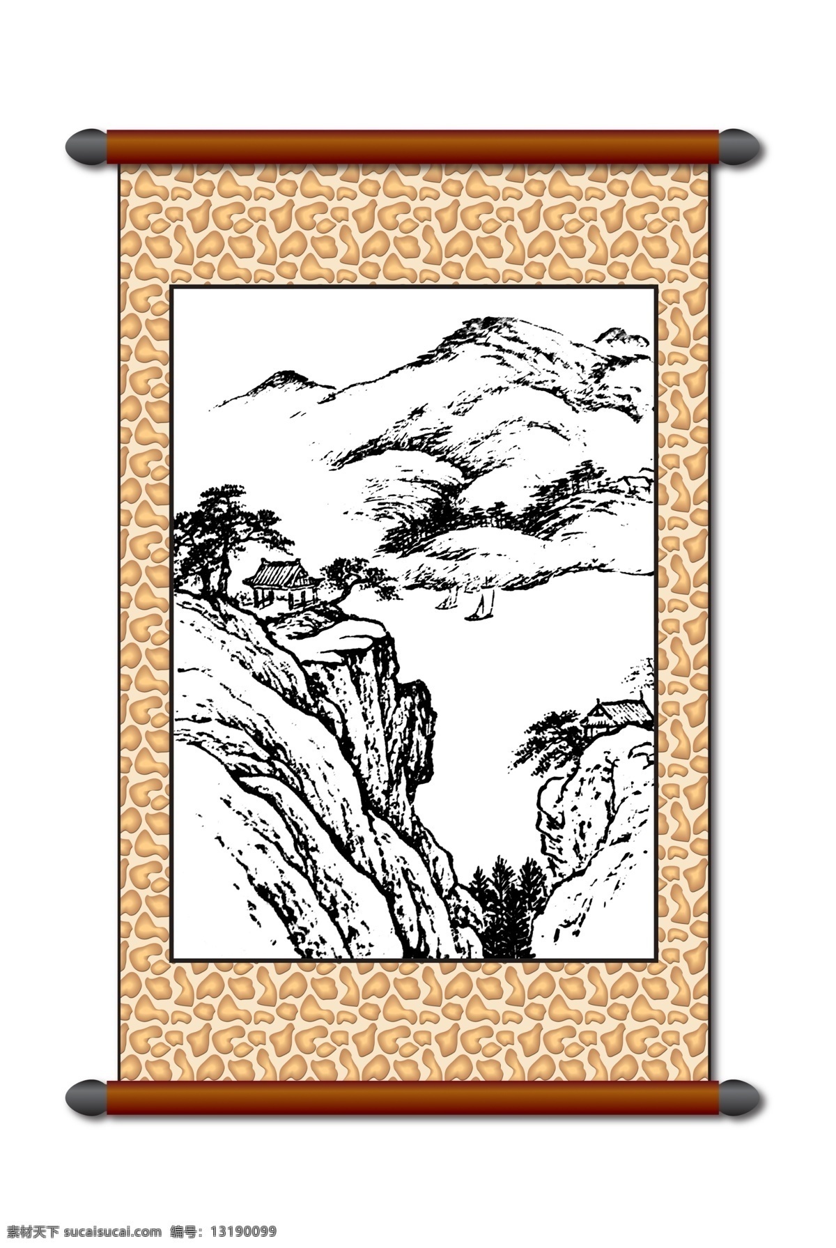 分层 白描 版画风景 传统画 风景 风景画 工笔 古画 模板下载 白描风景 山水画 线描 美术 黑白稿 卷轴画 挂画 中国风 艺术画 文化艺术 绘画书法 设计图库 源文件 家居装饰素材 山水风景画