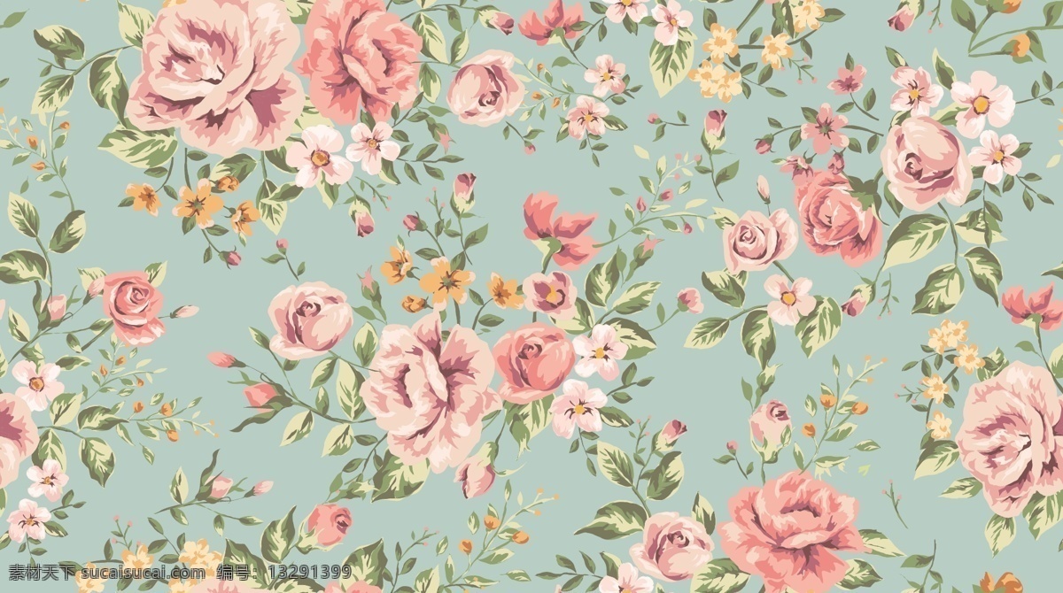 复古 玫瑰花 背景 花卉背景 背景素材 花卉 花卉花朵 手绘花卉 复古花卉 玫瑰 手绘玫瑰 平铺背景 底纹 清新