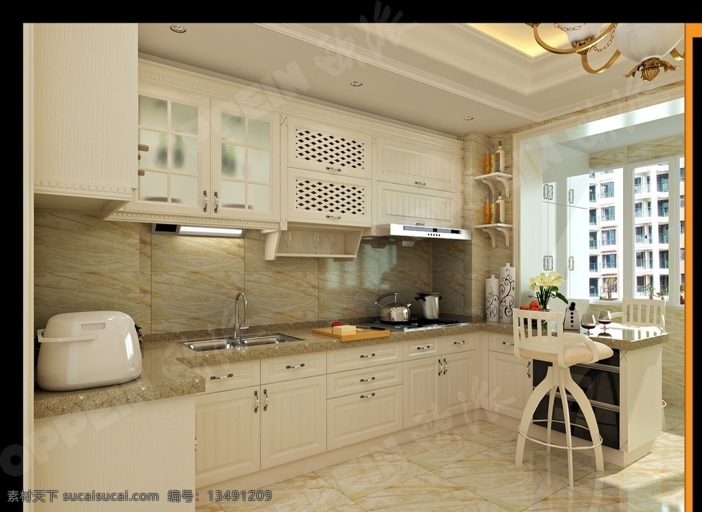 橱柜效果图 设计素材 橱柜 效果图 模板下载 厨房 家庭 整体厨房 家居 室内设计 环境设计