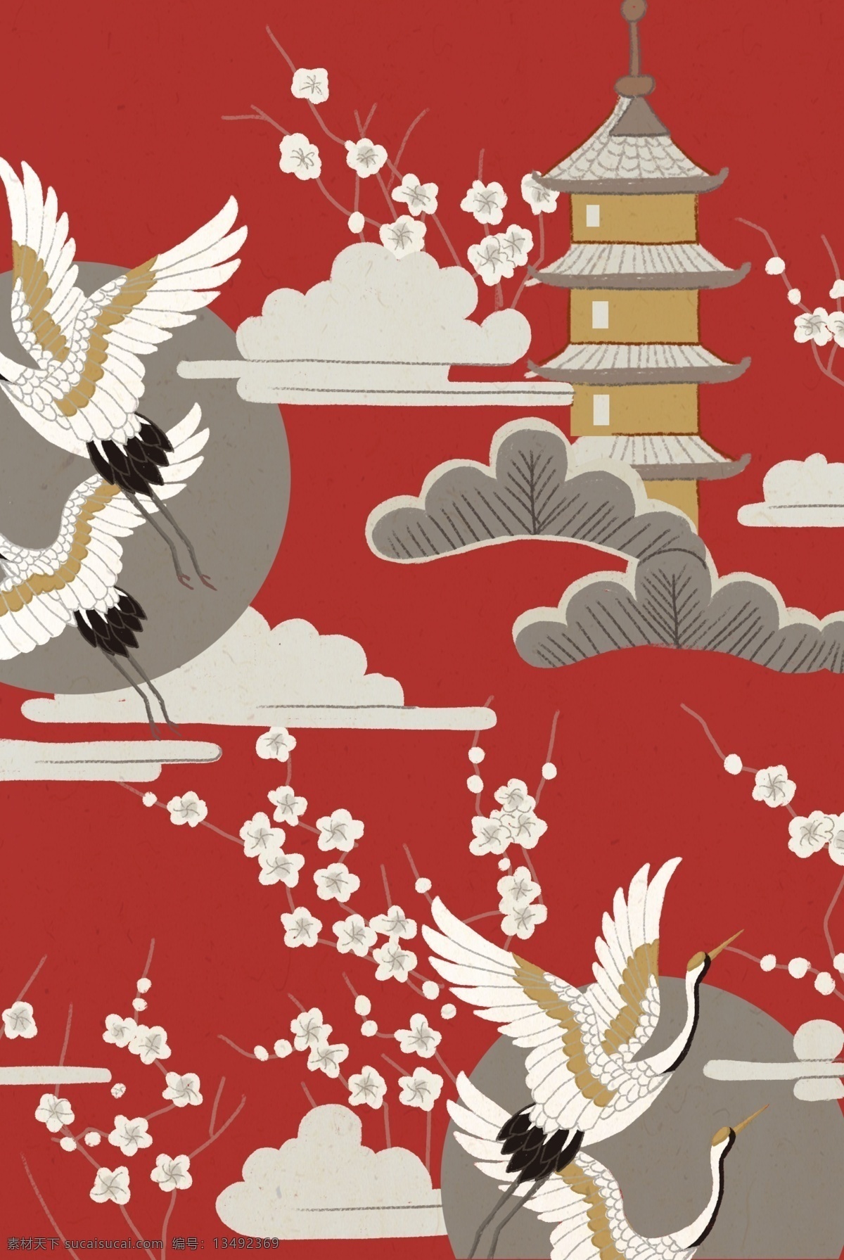 仙鹤国潮插画 国潮插画国潮 国潮计划 国潮来袭 国潮品牌 中国潮牌 中国风 云纹 中国织造 中国制造 国潮微信 国潮朋友圈 插画 复古图案 国际潮流 新国潮 中国产品 印花图案 中国传统 插画绘画 嘻哈 动漫动画