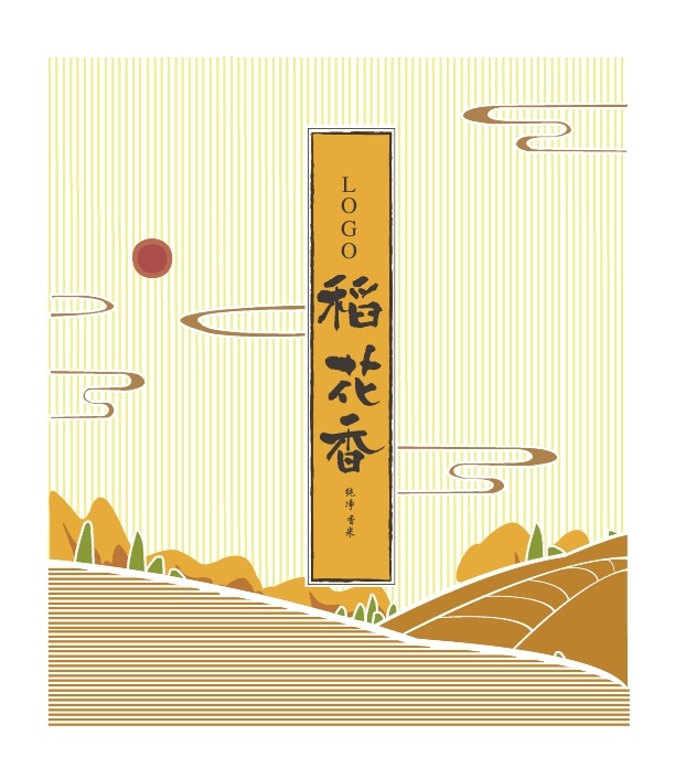 食品包装 封面设计 日式包装 简约插画包装 大米包装设计 插画 食品 平面 中国式 包装设计