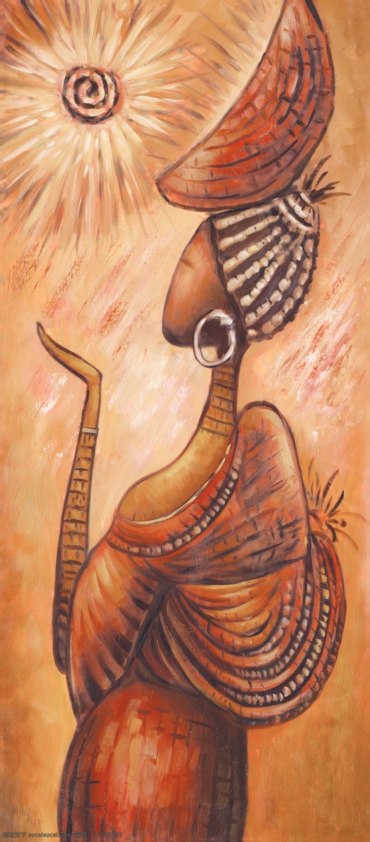人物油画12 40厘米 x 90厘米 手绘 油画 装饰画 无框画 扫描 大图 清晰 写真 喷绘 印刷 肌理 效果 人物 写生 印度 女人 非洲 人物油画 绘画书法 文化艺术